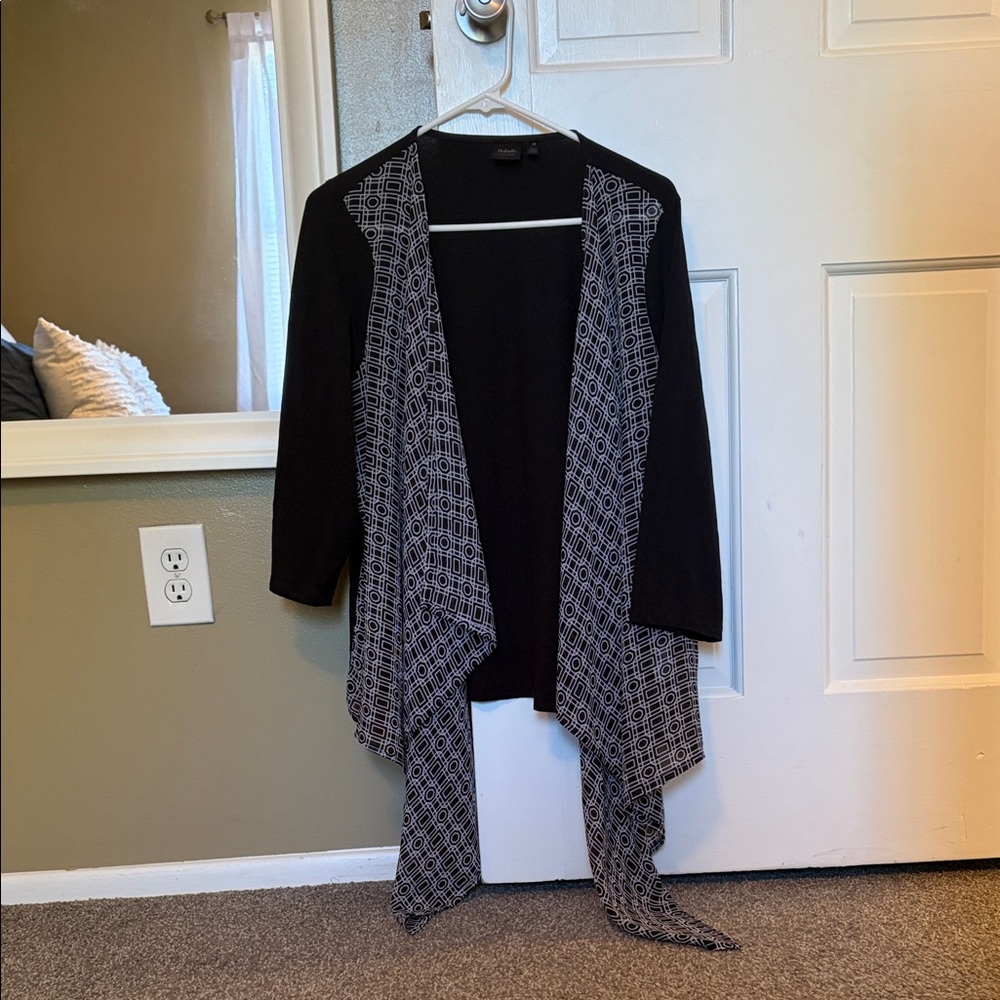 Rafaella Black and White Women's Cardigan